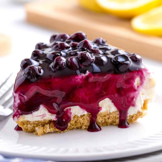 No-Bake Blueberry Cheesecake - Recipe photo by AllThingsMamma