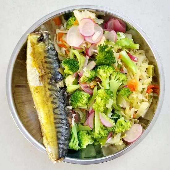Oven Mackerel w/i Veggies - Recipe photo by escapetofood