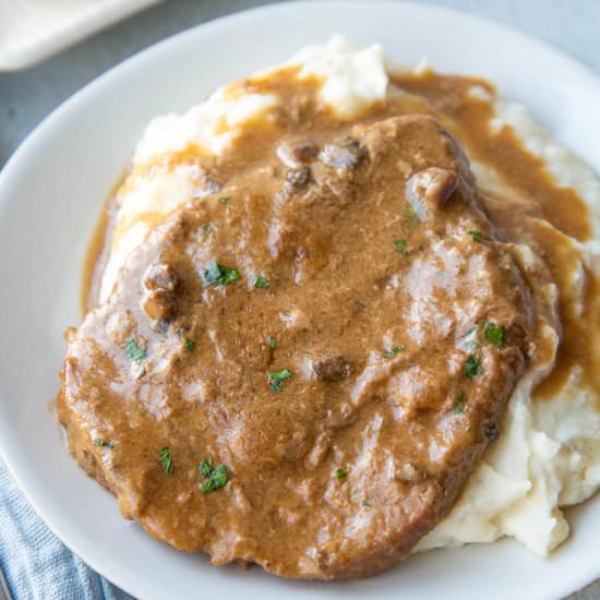 Crockpot Cube Steak - Recipe photo by giftofhospitality