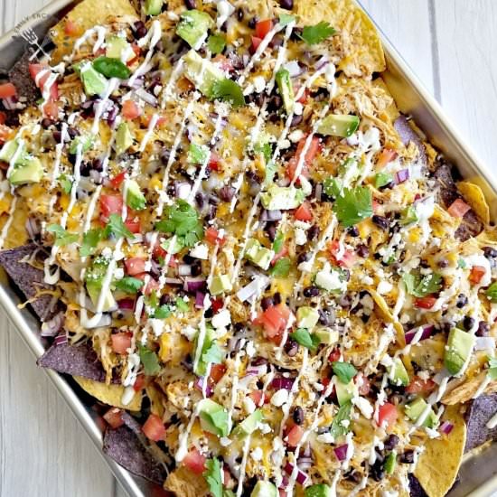 Tequila Lime Chicken Nachos - Recipe photo by emilyenchanted