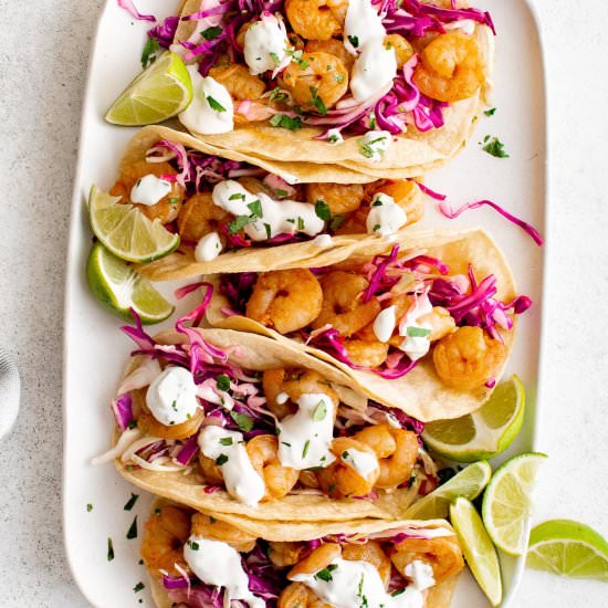 Shrimp Tacos - Recipe photo by theforkedspoon
