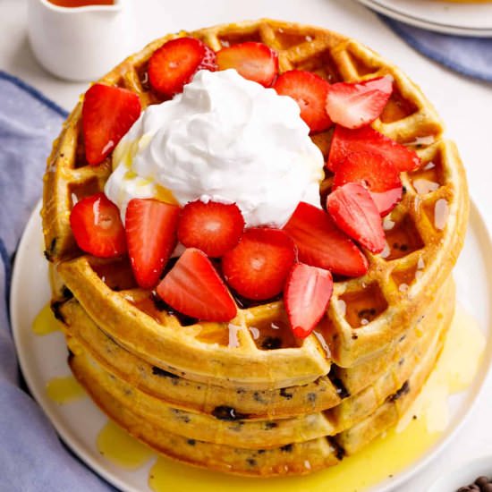Chocolate Chip Waffles - Recipe photo by AllThingsMamma