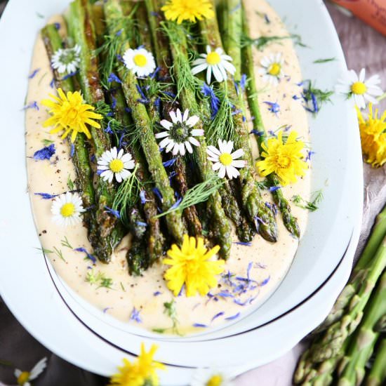 Charred Asparagus Tonnato - Recipe photo by angiesrecipes