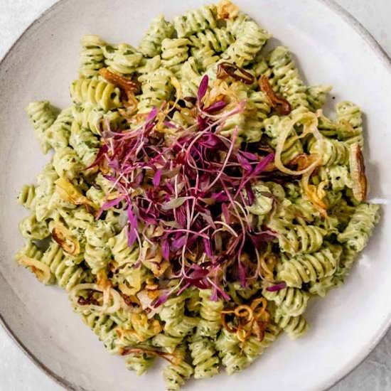 Green Goddess Pasta - Recipe photo by The Real Food Geek