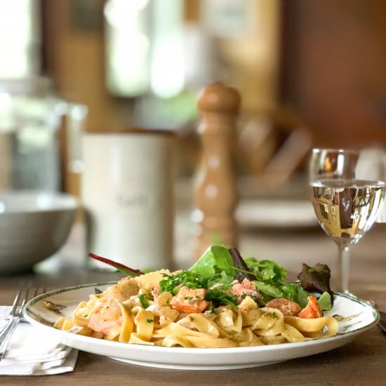 Salmon and fennel tagliatelle - Recipe photo by Healthy Epicurean