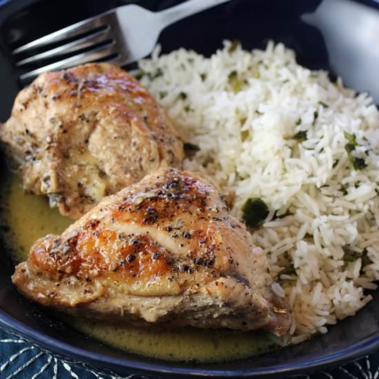 Rose wine vinegar chicken - Recipe photo by Food Gal