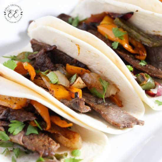 30 Minute Sheet Pan Steak Fajitas - Recipe photo by emilyenchanted