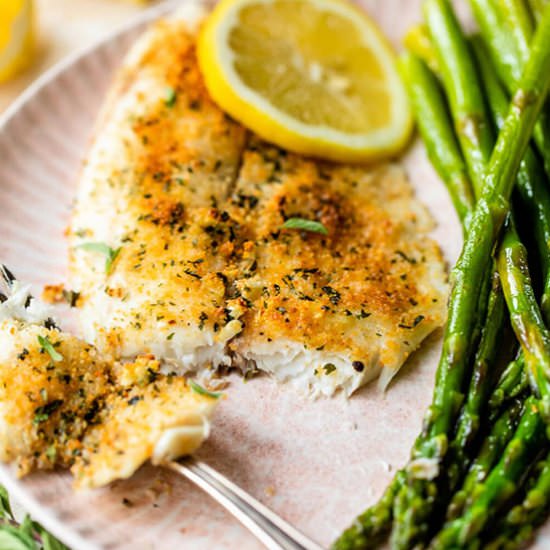 Broiled Tilapia Oreganata - Recipe photo by Skinnytaste