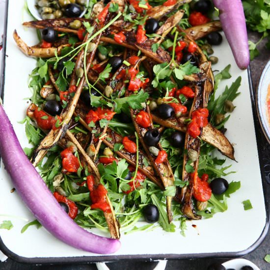 Eggplant Caponata Salad - Recipe photo by angiesrecipes