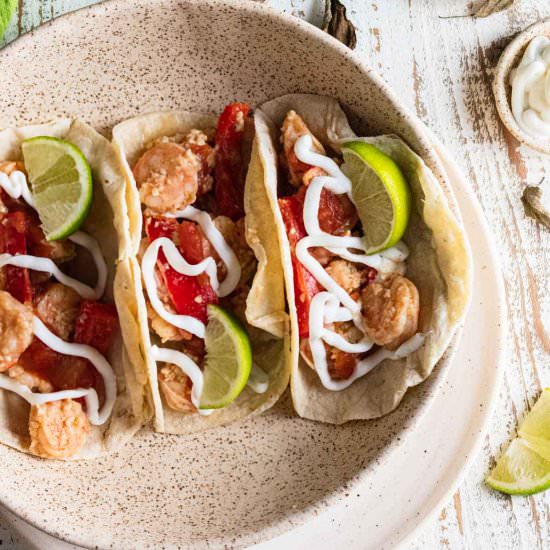 Mexican Shrimp Tacos - Recipe photo by Jillianshealthfuleats