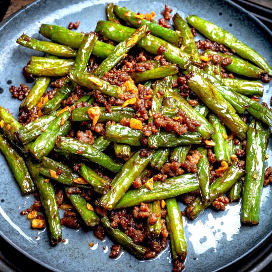 Chinese Green Beans and Ground Beef - Recipe photo by cookingwithlei