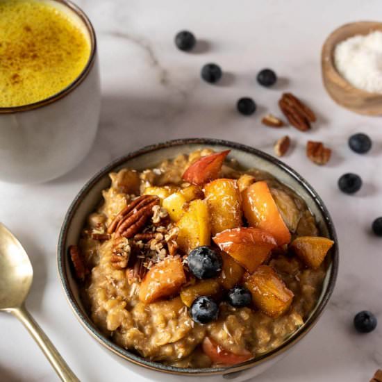 Brown Sugar Cinnamon Oatmeal - Recipe photo by Ourplantbasedworld