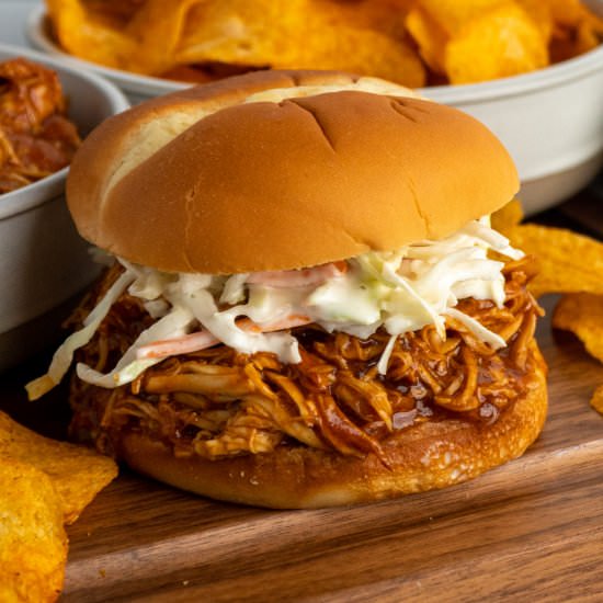 Crock Pot Pulled BBQ Chicken - Recipe photo by SlowCookerMeals