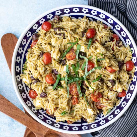 Orzo Pesto Salad - Recipe photo by Chef Molly