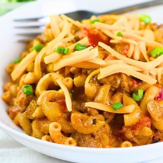 easy cheesy chili mac - Recipe photo by nowcookthis