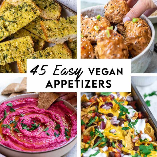 45 Vegan Appetizers - Recipe photo by Sixhungryfeet