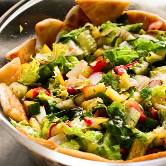 Lebanese Fattoush Salad - Recipe photo by Simshomekitchen