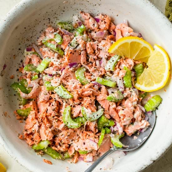 5-Ingredient Salmon Salad - Recipe photo by Skinnytaste