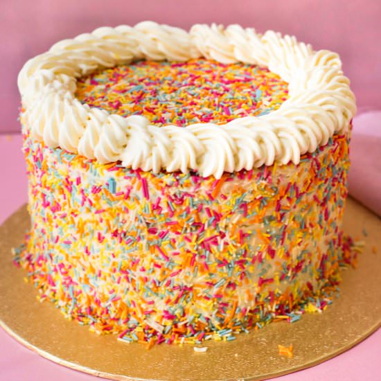 Sprinkle Cake - Recipe photo by Simshomekitchen