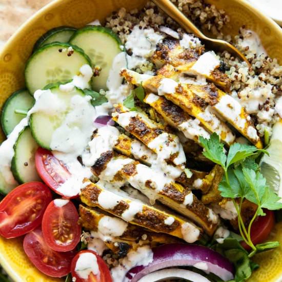 Chicken Shawarma Grain Bowls - Recipe photo by Jar Of Lemons