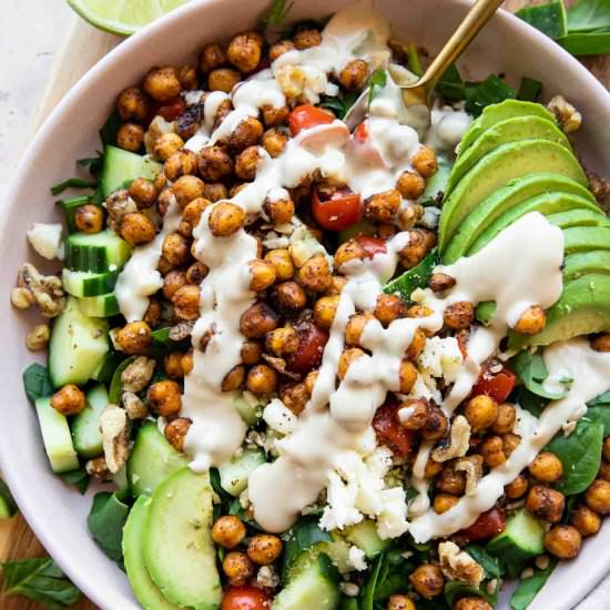 Crispy Chili Lime Chickpea Salad - Recipe photo by Jar Of Lemons