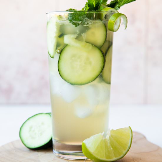 Cucumber Lime Spritzer (NA) - Recipe photo by Jar Of Lemons