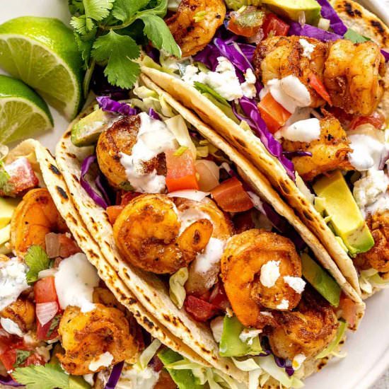 Shrimp Tacos - Recipe photo by Jessica Gavin