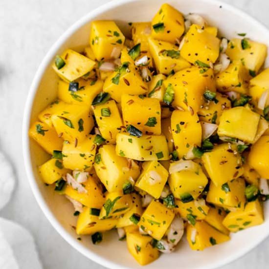 Spicy Mango Salsa - Recipe photo by The Real Food Geek