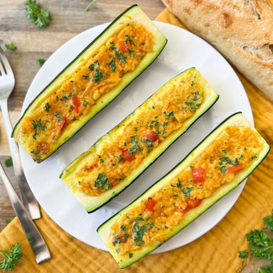 Stuffed Zucchini with Rice - Recipe photo by Spain on a Fork