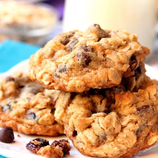 Dark Chocolate Chip Oatmeal Cookies - Recipe photo by CouponClippingCook