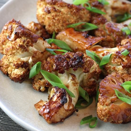 Char siu roasted cauliflower - Recipe photo by Food Gal