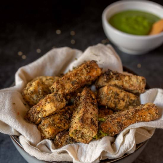 Crispy Air Fryer Tofu Nuggets - Recipe photo by Ourplantbasedworld