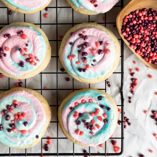 Cotton Candy Crumbl Cookies - Recipe photo by The Cooking Duo