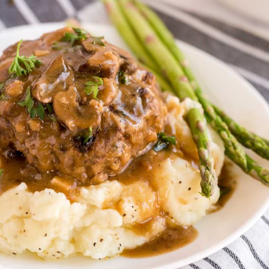 Salisbury Steak - Recipe photo by Lemon blossoms