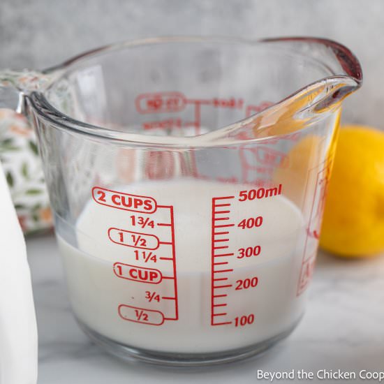 Homemade Buttermilk Substitute - Recipe photo by BeyondtheCoop