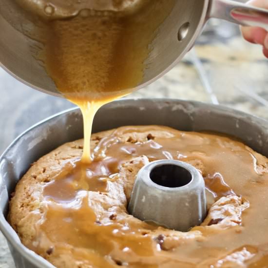 Banana Chocolate Caramel Bundt Cake - Recipe photo by lanebakery