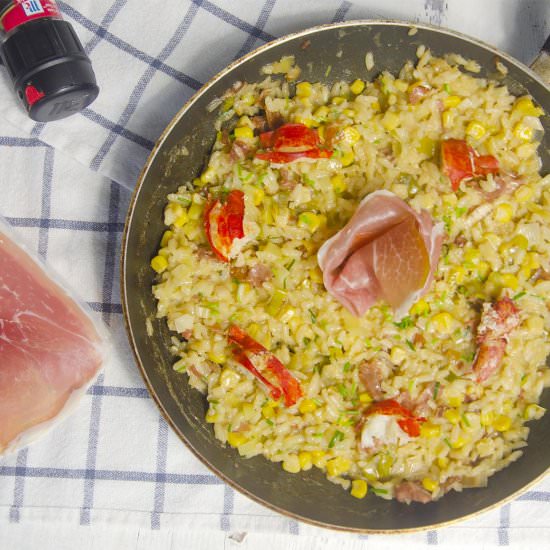 Italian Lobster & Corn Risotto - Recipe photo by Hungry PeePor