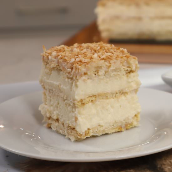 No Bake Raffaello cake - Recipe photo by HubbyInTheKitchen