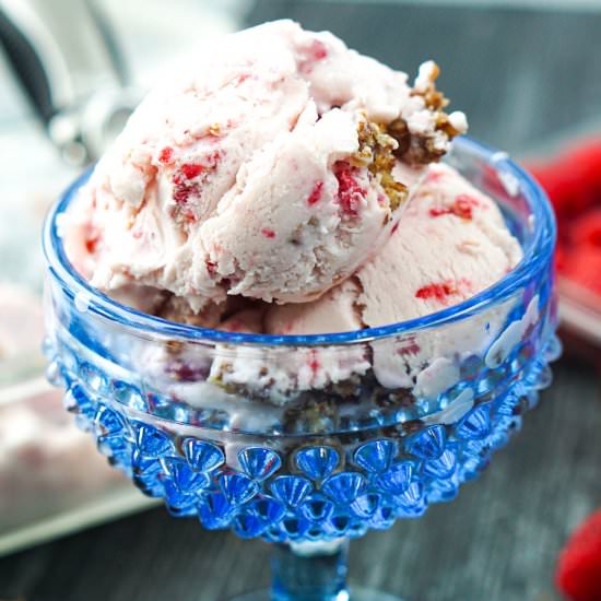Raspberry Cottage Cheese Ice Cream - Recipe photo by MyLifeCookbook
