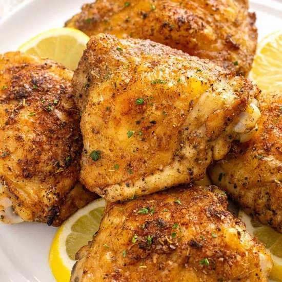 Oven Baked Chicken Thighs - Recipe photo by Jessica Gavin