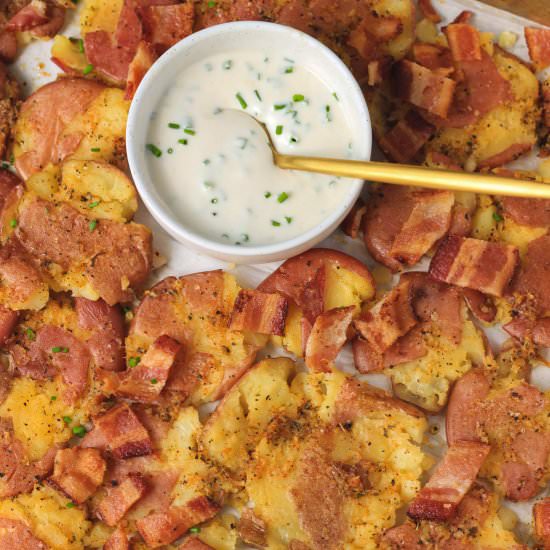 Breakfast Smashed Potatoes - Recipe photo by My Life After Dairy