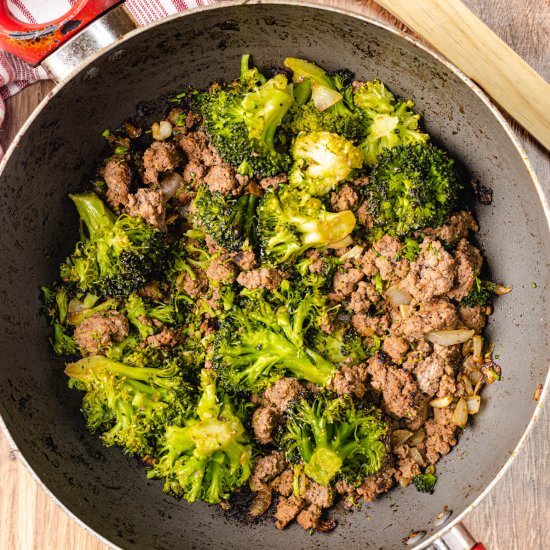 Keto Ground Beef and Broccoli - Recipe photo by lowcarbafrica
