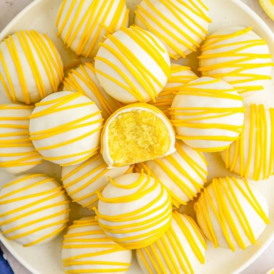 Easy Lemon Cake Balls - Recipe photo by ToSimplyInspire