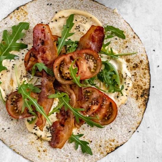 BLT Tortilla Wrap Sandwich - Recipe photo by The Real Food Geek