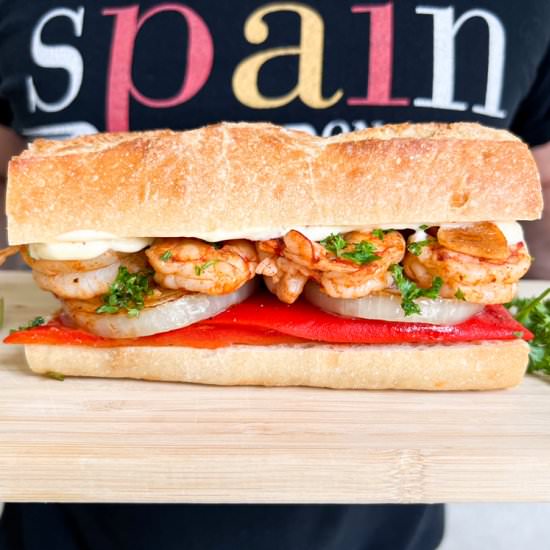 Spanish Shrimp and Pepper Sandwich - Recipe photo by Spain on a Fork