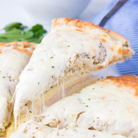 White Pizza - Recipe photo by OnMyKidsPlate