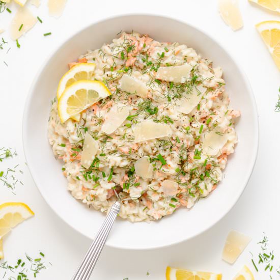 Salmon Risotto - Recipe photo by mapleandmango