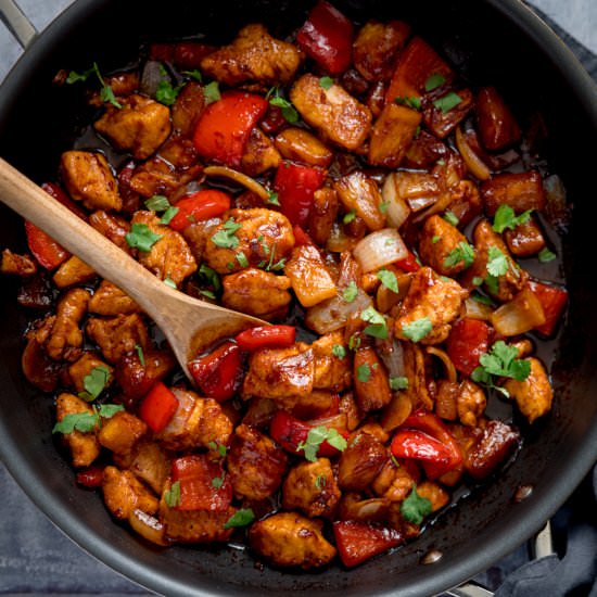 Sticky Pineapple Chicken - Recipe photo by KitchenSanctuary