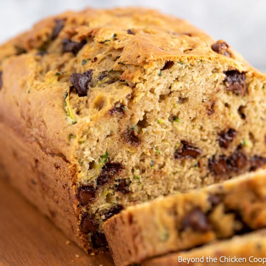 Chocolate Chip Zucchini Bread - Recipe photo by BeyondtheCoop