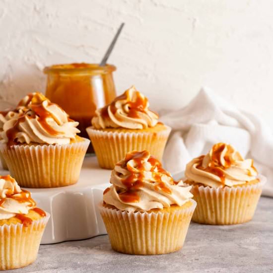 Caramel Filled Cupcakes - Recipe photo by PastryWishes